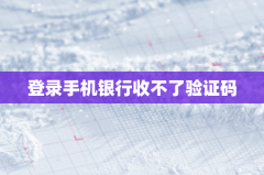 登录手机银行收不了验证码