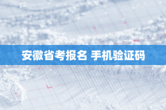 安徽省考报名手机验证码实名制