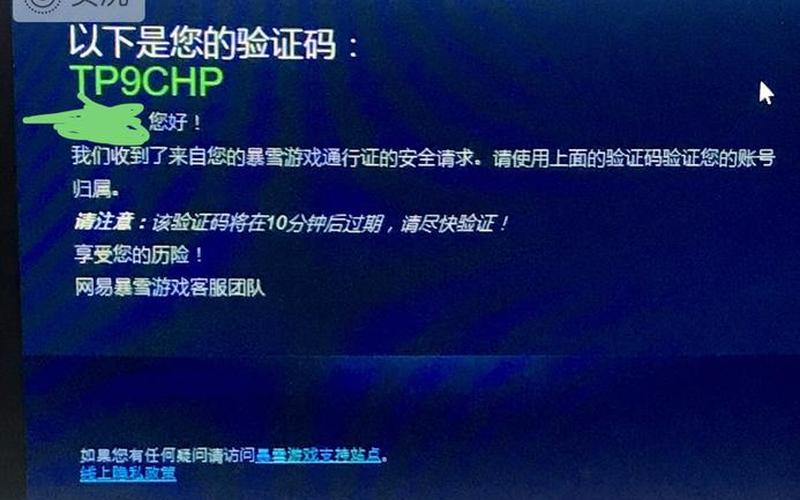暴雪游戏账号要手机验证码